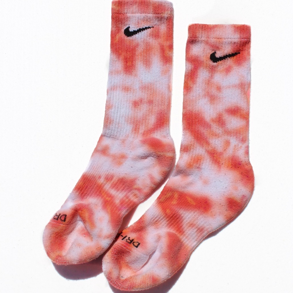 Tie Dye Nike Everyday Cotton Cushioned Crew Socks